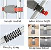 SilteD Canes Underarm Crutches, Double-Folding, Adjustable, Open Cuffs, Lightweight Aluminum, Forearm Support Cushioning System with a Spring view 4