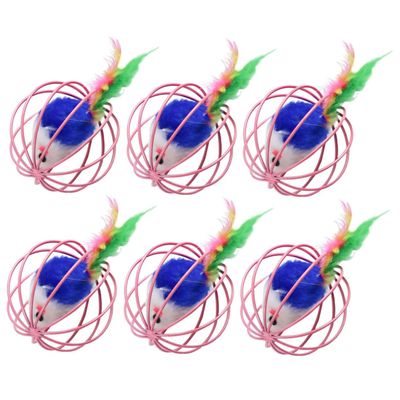 minkissy 6-Pack Fun Cat Toy Plush Mice