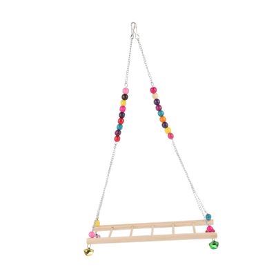 minkissy Parrot Climbing Ladder with Hanging Swing for Bird Cages