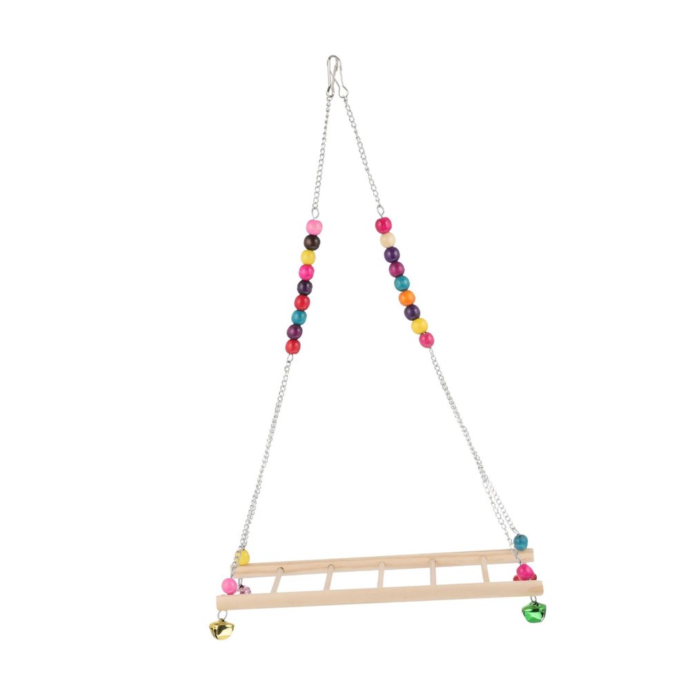 minkissy Parrot Climbing Ladder with Hanging Swing for Bird Cages