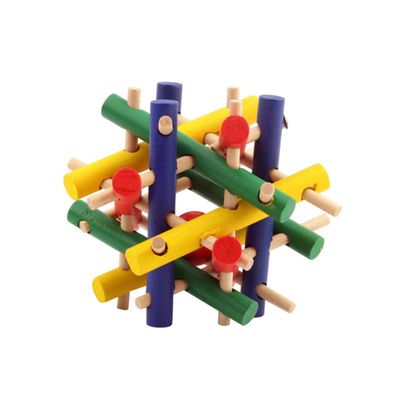 minkissy Wooden Activity Toy for Parrots and Small Birds, 1 Piece