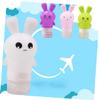 minkissy 3-Piece Travel Bottles for Lotion, Shampoo and Conditioner, Leakproof Cosmetic Containers with Cartoon Design for Travel and Camping view 2