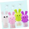 minkissy 3-Piece Travel Bottles for Lotion, Shampoo and Conditioner, Leakproof Cosmetic Containers with Cartoon Design for Travel and Camping view 4