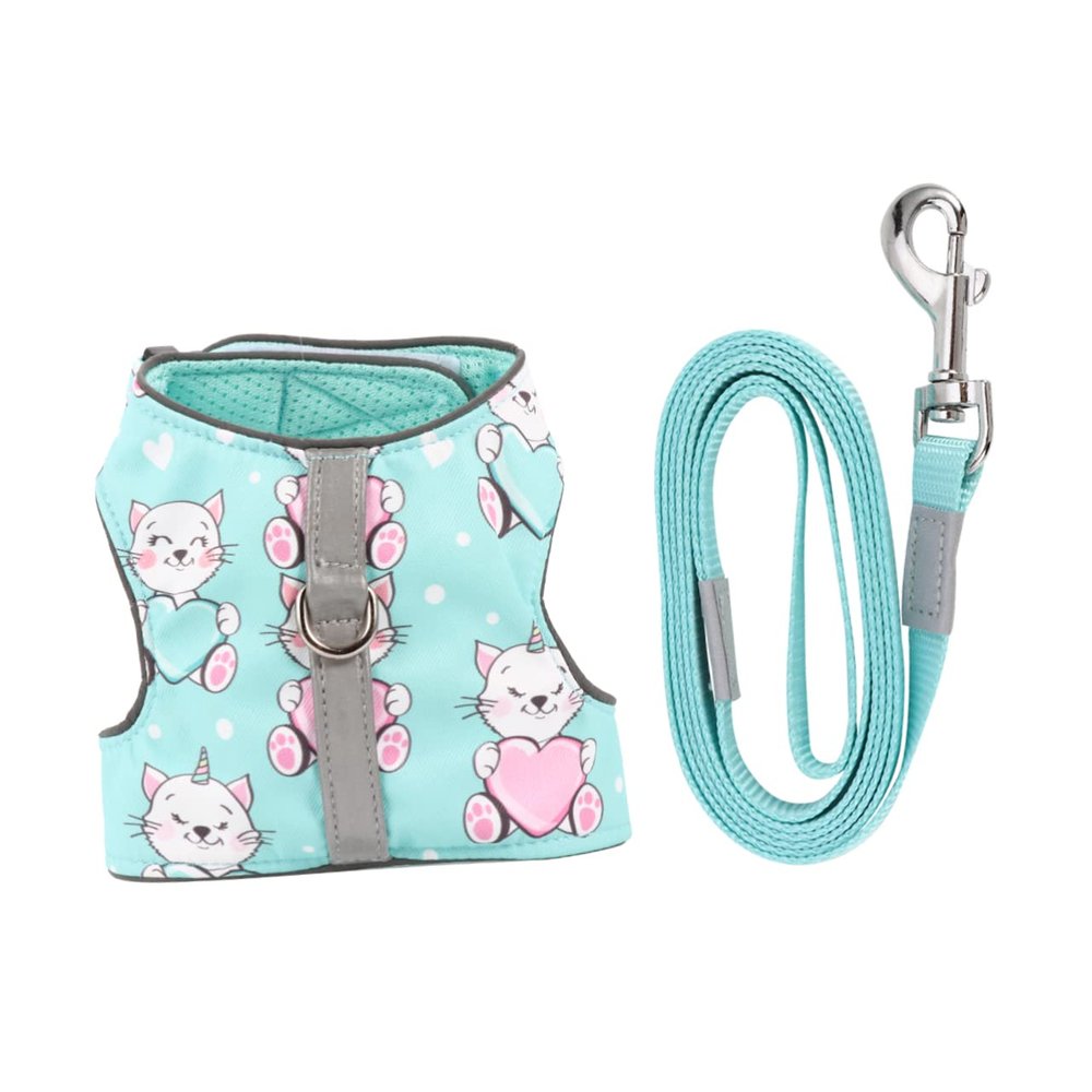 FRCOLOR Adjustable Cat Harness with Leash