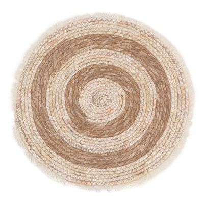 minkissy 1-Piece Woven Cat Litter Mat, Round Cat Bed Mat