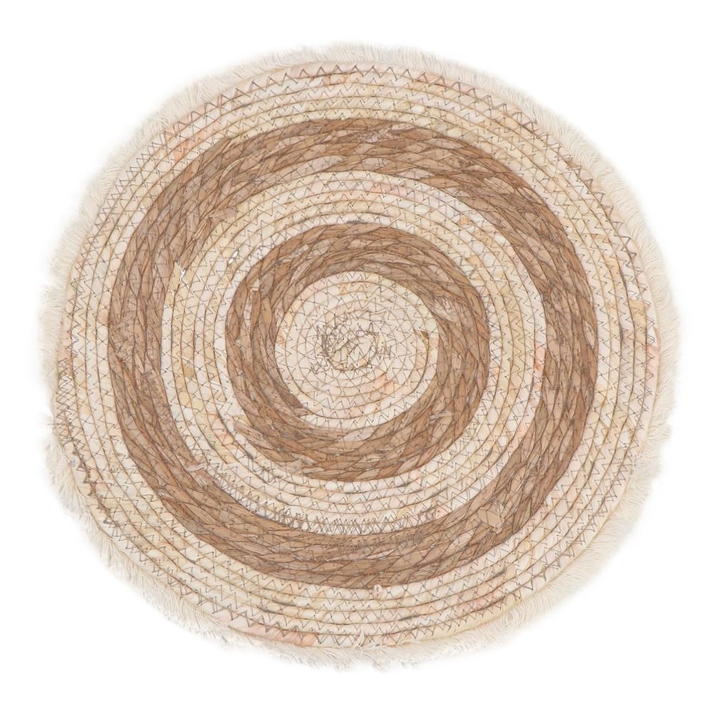 minkissy 1-Piece Woven Cat Litter Mat, Round Cat Bed Mat