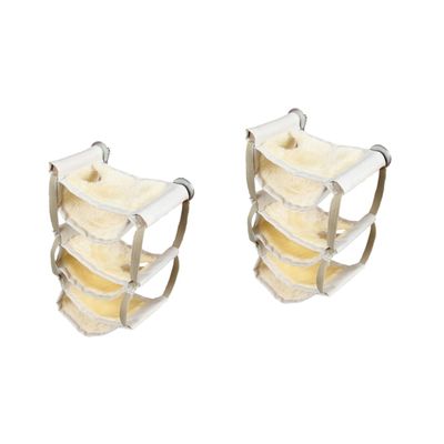 FRCOLOR 2-Piece Warm Multi-Layer Small Animal Hammocks, Yellow