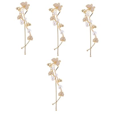 LALAFINA 8-Piece Vintage Pearl Butterfly Hair Clips for Women and Girls