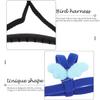 minkissy 5-Piece Parrot Harness and Leash Set with Adjustable Harnesses and Elastic Leashes view 2