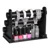 TJLSS 3-Tier PU Bracelet Holder with 3 Rods, Black, 30 x 17 x 22.5 cm view 4