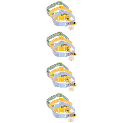 minkissy 12-Piece Adjustable Cat Collars with Avocado Design
