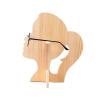 Wooden Eyewear Display Stand with Humanoid Head Design view 1
