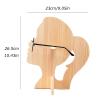 Wooden Eyewear Display Stand with Humanoid Head Design view 2