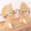 Wooden Eyewear Display Stand with Humanoid Head Design view 4