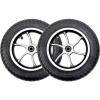 SOYDAN 10-Inch Wheelchair Front Wheel, Inflatable Rubber Replacement Tire, Aluminum Alloy Hub, Black view 1