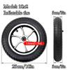 SOYDAN 10-Inch Wheelchair Front Wheel, Inflatable Rubber Replacement Tire, Aluminum Alloy Hub, Black view 3