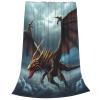 Flying Dragon Print Flannel Fleece Throw Blanket, Soft Lightweight Plush Blanket, 152.4 x 127 cm view 2