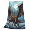 Flying Dragon Print Flannel Fleece Throw Blanket, Soft Lightweight Plush Blanket, 152.4 x 127 cm view 3
