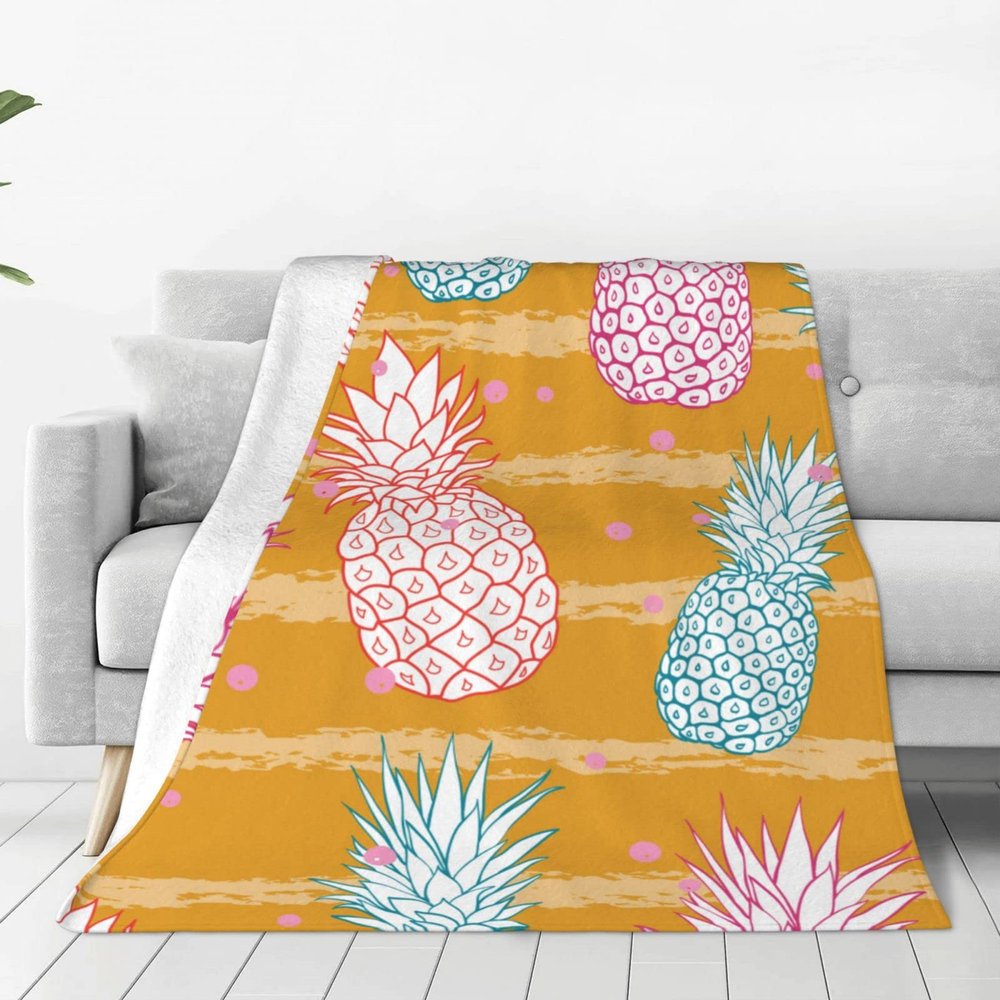 Fleece Throw Blanket, Colored Pine Wood, Ultra-Soft Microfleece for Couch, Bed, and Sofa