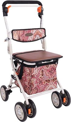 Rollator Walker with Seat and 4 Wheels