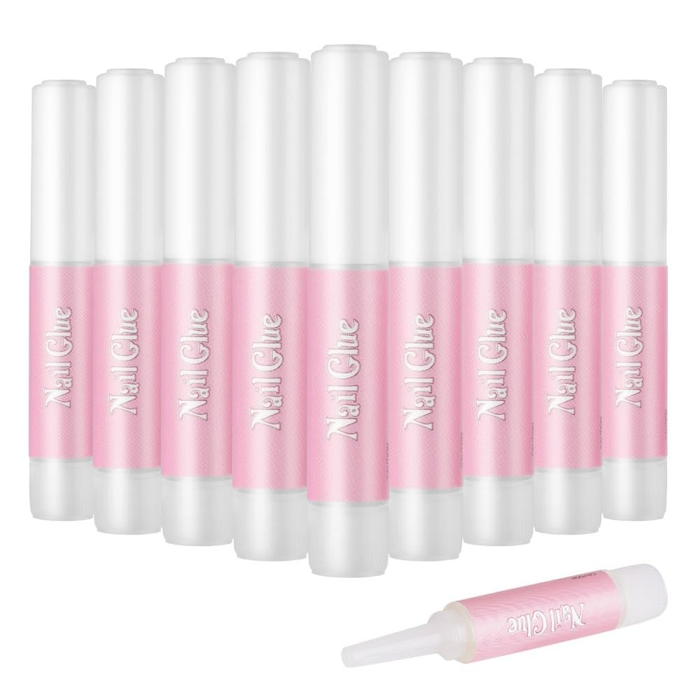 10x Extra-Strong Nail Glue, 2 g, for Artificial Nails
