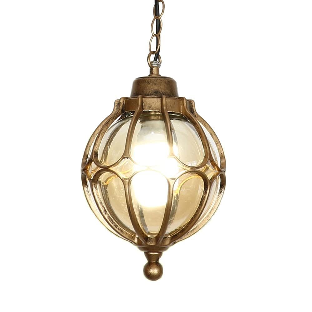 Leoshi IP65 Waterproof Retro Hanging Lantern with Bubble Glass