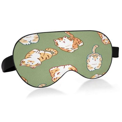 Cute Cartoon Tiger Sleep Mask, Lightweight Soft Breathable Eye Mask with Adjustable Strap, Blackout Eye Mask for Women and Men, for Travel and Nighttime Sleep