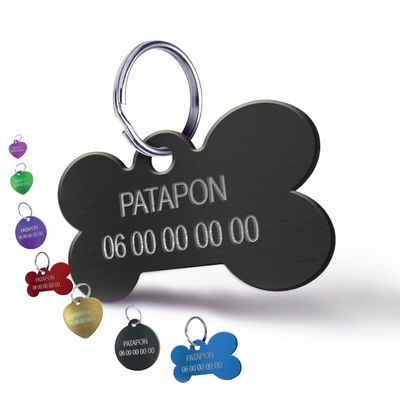 Personalized Pet ID Tag - Engraved Aluminum