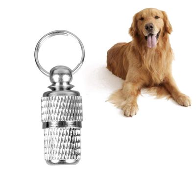 minkissy 2-Piece Brass Pet ID Tags for Dogs and Cats, Lightweight and Portable, Silver-Colored Collar Name Tags