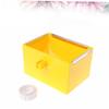 Hanging Rabbit Bowl with Screw Mount, Square, Yellow view 2