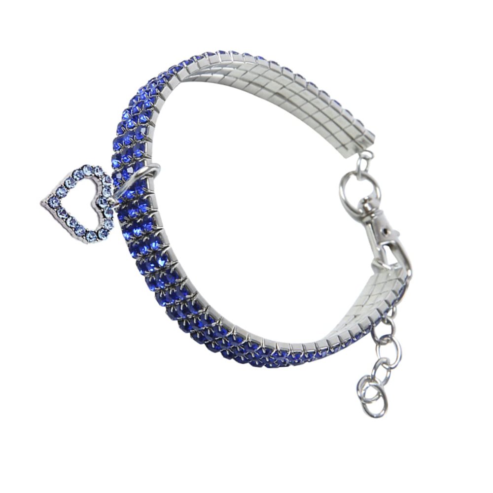 ABOOFAN Pet Crystal Collar with Heart Pattern