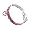 FRCOLOR Heart Pattern Adjustable Crystal Pet Collar view 1