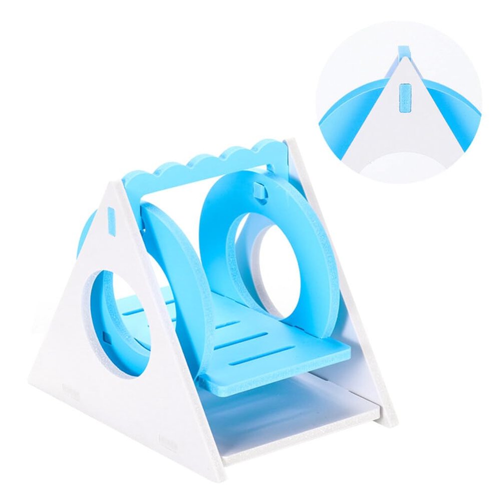 ABOOFAN Triangular Wooden Swing for Hamsters and Birds