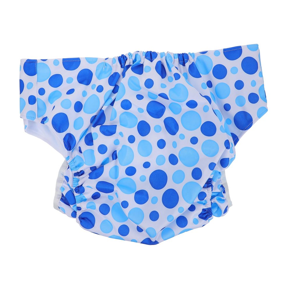 OATIPHO Adult Diaper with Adjustable Snaps, Reusable Waterproof PUL Cloth Diaper with Wool Lining, Blue, for Heavy Days and Nights