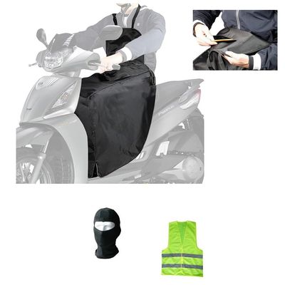 Compatible with Garelli Mosquito 125, Wearable Waterproof Scooter Thermal Leg Cover with Bib for Rain, Wind, and Cold