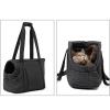 DECORN Portable Pet Carrier for Small Dogs and Cats, Breathable Soft Pet Bag with Pockets, Foldable Travel Carrier, Black view 2