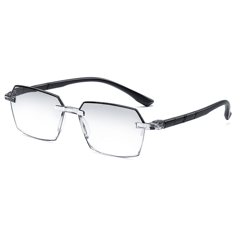 Lanomi 3-Pair Rimless Reading Glasses, Blue-Light Filter, Diamond-Cut, Gray Gradient Lens, +2.5