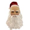 Qianderer Santa Claus Latex Mask with White Beard and Red Hat view 1