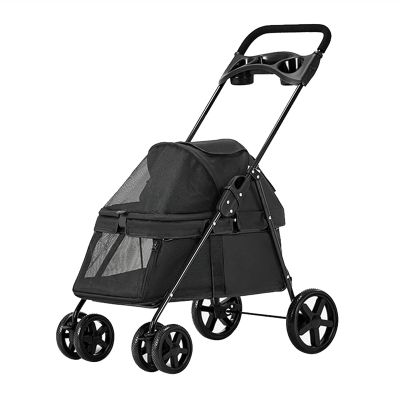 Clearance Small Dog Stroller with Rain Cover and Cup Holder