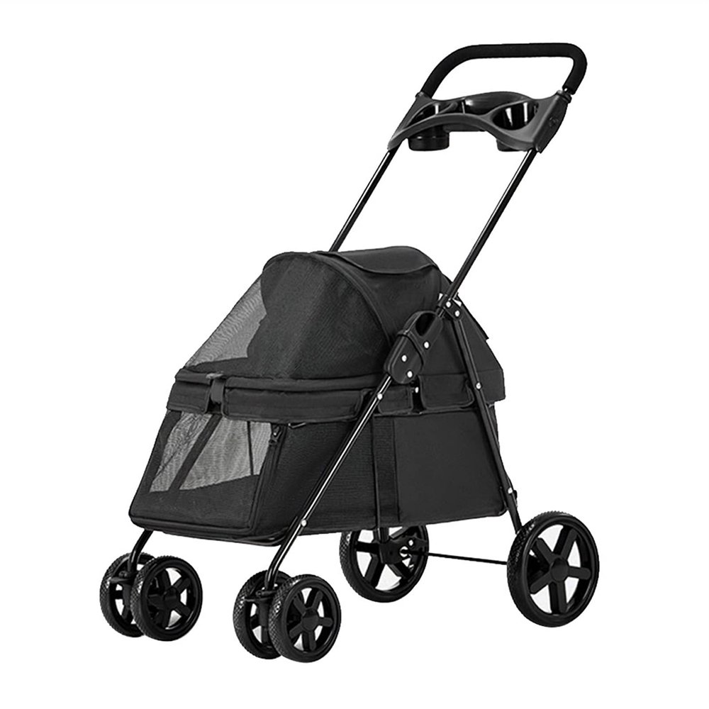 Clearance Small Dog Stroller with Rain Cover and Cup Holder