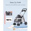 Clearance Small Dog Stroller with Rain Cover and Cup Holder view 4