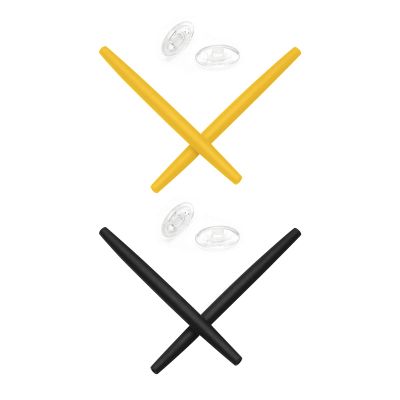 Mryok Replacement Ear Socks for Oakley Transistor OX3085 Sunglasses, Yellow/Black, One Size