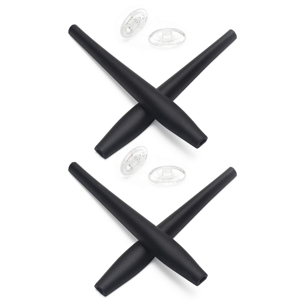 Mryok Replacement Earpieces for Oakley Crosshair 2.0 Sunglasses, Black/Black, One Size