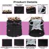 Warm Dog Vest Jacket, Lightweight Waterproof, Windproof, Reflective Stripes, Cotton Costume for Puppies, Small and Medium Dogs, Size S (Style 7: Black) view 3