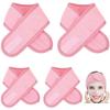 4-Piece Spa Facial Headbands, Adjustable Towel Wraps for Washing, Showering, Makeup, Sports and Yoga view 3