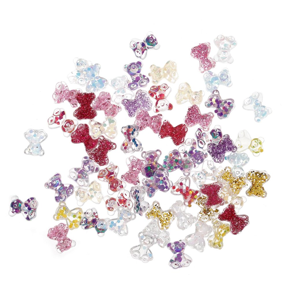Amosfun 100-Piece Animal Charms for Jewelry, Hair Accessories, and Crafts