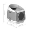 Fully Enclosed Anti-Splash Cat Litter Box with Open Compartment view 2