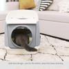 Fully Enclosed Anti-Splash Cat Litter Box with Open Compartment view 3