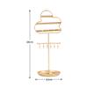 SilteD TJLSS Earring Holder and Necklace Organizer Tree, Jewelry Stand for Rings, Bracelets, Stud Earrings, Hairpins, and Brooches view 3