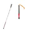 BIBEZE Telescopic White Cane for the Blind, Reflective Red Label, 8-Section Titanium Alloy Cane, 118 cm view 1